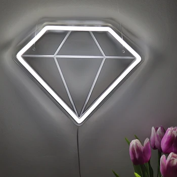 1 бр. led неонова реклама с диаманти, 5 USB, лека нощ, украшающий стая, домашно парти, магазин, кръчма,