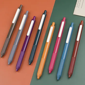 1 БР. цветни мастила 0,5 мм Fine Point прости цветни ръчни гел химикалки за писма, канцеларски материали за студенти, ученически пособия, списание