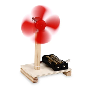 1 комплект домашна електрически вентилатор технология на производство изобретение научен експеримент за сглобяване на играчки, ръчно управление