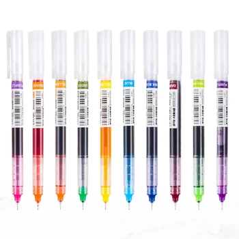 10 Цвята Директен течна Гел Писалка, бързо съхнещи Гел Химикалки с Голям капацитет, Цветни Химикалки-Роллеры 0,5 мм, Ученически офис-Канцеларски материали