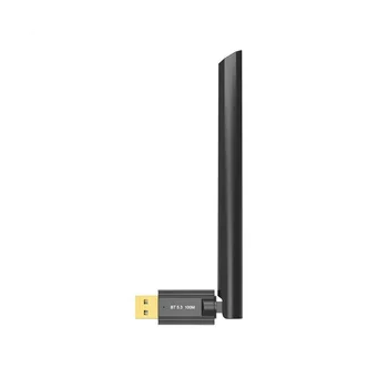 100 м USB Bluetooth адаптер, USB Bluetooth 5,3 приемник 4dBi антена Bluetooth предавател за преносим компютър