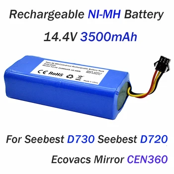 14,4 v 3500 mah NI-MH Батерия За Seebest D730 Seebest D720 Ecovacs Огледало CEN360 резервни Части За Робот-Прахосмукачка