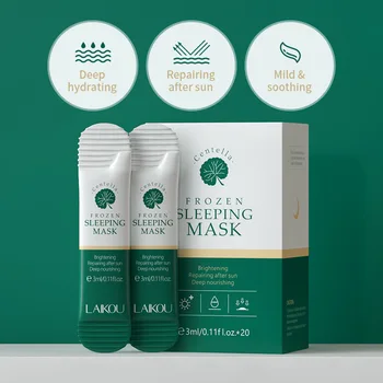 20 опаковки centella, колаген укрепване на маска за сън, антивозрастные овлажняващи желейные маски, които не изискват измиване, дълбоко хидратиращ подмладяващи маски