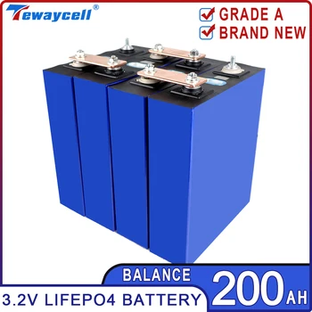 200Ah Lifepo4 Акумулаторна Батерия 3.2 В Клас A Чисто Нови Литиево Желязо Фосфат Призматични Слънчеви Елементи количката САМ 12V 48V Pack