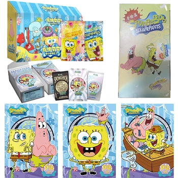 2023 Новата Анимация Spongebob Squarepants Картичка Боб Патрик Звезда Скуидуард Сладки Забавни Бикини Плажната Колекция От Пощенски Картички Детска Подарък Играчка