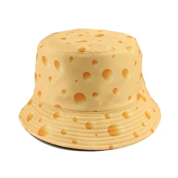 2023, панама с забавен модел сирене, унисекс, упаковываемое лятото пътни настилки кофа, шапка от слънце, градинска рибарска шапка