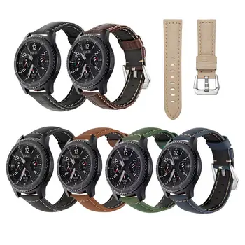 22 мм и 20 мм и Кожена каишка за Samsung Galaxy Watch 3/Huawei Watch GT2/Amazfit GTR гривна против изпотяване гривна за Galaxy watch 4