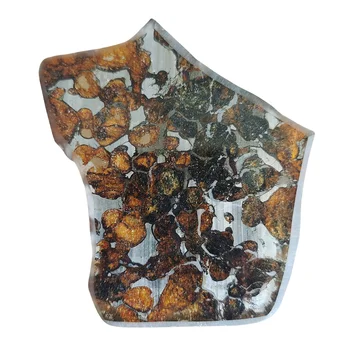 23,2 г Натурален метеоритного материал SERICHO Pallasite Нарязани Парчета маслиново метеорит Събиране на проби - От Кения - CA64