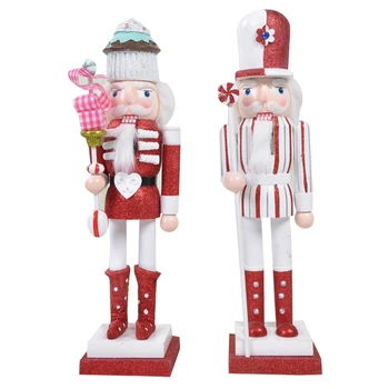 38 см Лешникотрошачка куклен войници Декорация на Коледна украса игри на войници