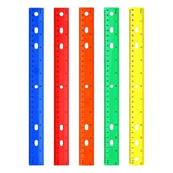 5 парчета цветен линия, 5 вида инструменти за измерване на цветове, директен пластмасова линия за детски училищни канцеларски материали