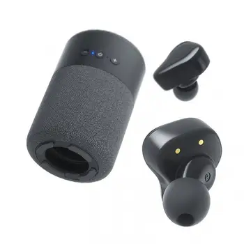 5ШТ 2-в-1 Bluetooth-съвместими слушалки за слушалки В20 безжични спортни колони за слушалки Голям рог Свободно да общувате на пръстови отпечатъци