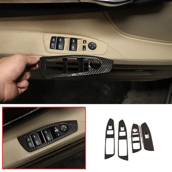 ABS-карбоновое влакна, автомобилно стъкло, бутон за превключване на повдигане, контролен панел, рамка, тампон за BMW 7 серия, G11 F01 2009-2018, аксесоар
