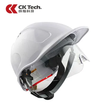 CK Tech. Индивидуална печат приемливо работно предпазна каска с предпазни очила ABS за главата на строителната площадка, защитна каска за очите