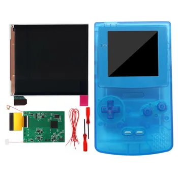 Game Boy GBC Q5 XL IPS Взаимозаменяеми Екран 8 Цвята Ретро Пиксел Осветление на LCD дисплея Комплекти Модове За Nintendo Цветна Предварително вырезанная Обвивка Дубликат