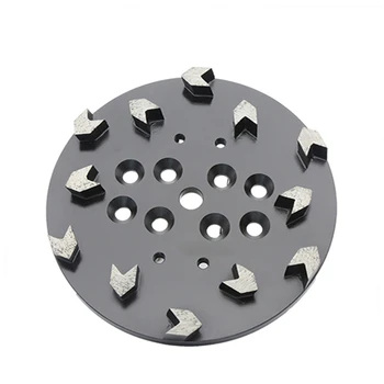 GD97 Диамантени абразивни шлифовъчни кръг 10-инчов твърд външен диск с остри сегменти със стрелки, за да бетона етаж терраццо 3ШТ