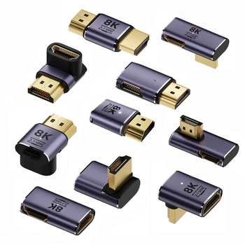 HDMI Male to HDMI 2.1 Female UHD Extension Gold Converter Adapter Подкрепа 8K 60hz HDTV