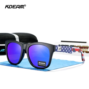 KDEAM Големи Слънчеви очила Квадратна форма, Мъжки Лещите С Поляризация и UV400, Специални Слънчеви Очила Голям размер За Шофиране, Риболов, Голф