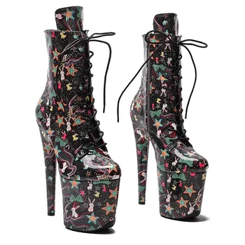 LAIJIANJINXIA / Нови Модни Дамски Модерни обувки на платформа и висок ток 20 см/8 инча За танци на един стълб