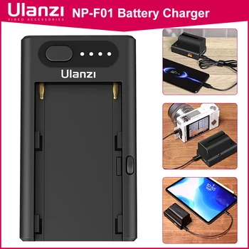Ulanzi NP-F01 Мултифункционален Бързо Зарядно устройство 22 W PD QC за Sony NP-F550/F750/F950 Зарядно Устройство USB-A USB, C, D-TAP Изход