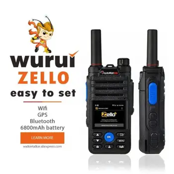 Wurui B5 Zello 4G преносима радиостанция poc-радиостанции Двупосочна радиовръзка Бутон телефонна връзка професионален телефон на далечни разстояния