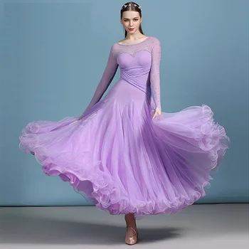 X6002 женски съвременно танцово рокля с диаманти, рокля за изяви на национално стандартно танцово рокля, пола, за да се изяви, бална рокля