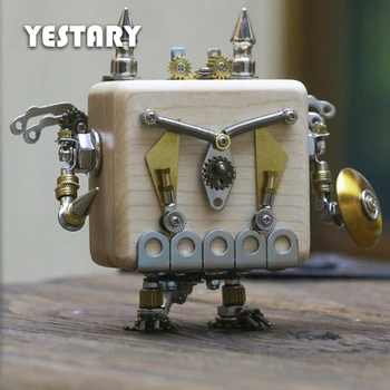 YESTARY 3D метален пъзел САМ музикална ковчег украшение Строителен комплект за Сглобяване на играчки за деца 3D пъзел за възрастни Подарък за рожден ден