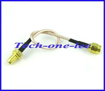 Безплатна доставка, 100 бр./лот Удлинительный кабел SMA мъжки към SMA слота конектор преграда косичка кабел RG316 15 см