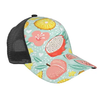 Бейзболна шапка с 3D принтом във формата на ананас и извити полета, ежедневни солнцезащитная шапка за мъже и жени