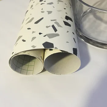 Водоустойчиви стикери на пода с фрагментирани мраморни шарките на Тапетите за стените на банята от цели PVC самозалепващи маслоустойчив етикети на плочки