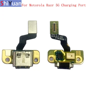 Детайли заплата конектор, USB порт за зареждане на Гъвкав кабел за Motorola Razr 5G XT2071-4, дубликат част flex кабел