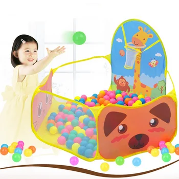 Детска палатка за басейн с топката на открито, преносим кошарката, безопасни сгъваеми легла, игри на басейна с топки за деца, подаръци