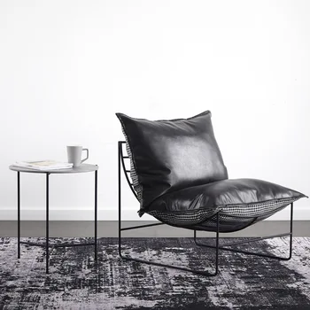 Дизайнерски стол-диван в скандинавски стил, лесно, луксозно, изключително лесно ретро-индустриален стол за почивка на лениво балкона