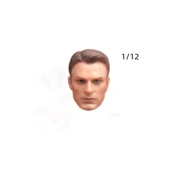 Ексцизия на главата в мащаб 1/12, Крис Еванс, мъжки модел войник, PVC, 6-инчов фигурка, тялото на кукла