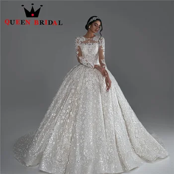 Елегантни апликации, дантелени сватбени рокли 2023, вкусно очарователно сватбена рокля за жените, Vestidos De Новия, индивидуален размер PO14