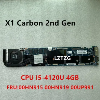 За Lenovo ThinkPad X1 Carbon 2nd Gen 20A7 20A8 дънна Платка на Лаптоп Процесор I5-4210 4 GB 00HN915 00HN916 00HN919 00UP991