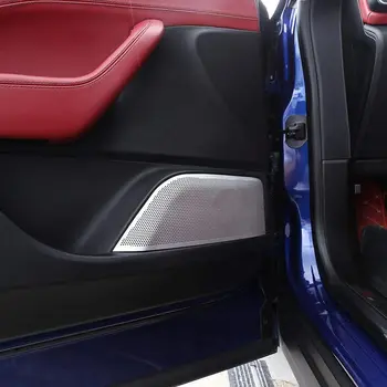 За Maserati Леванте 2016-2018, аксесоари за стикери на вратата високоговорител за кола от алуминиева сплав, аксесоари