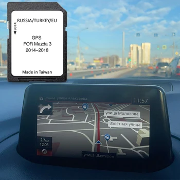 За Mazda 3 2014-2018 Карта за навигация GPS SD обновената версия за цяла Европа Coverge
