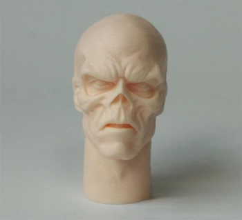 Комплект за сглобяване на модели от лята смола 1/6, червен главата на черепа, резбовани модел играчки (55 мм), неокрашенная Безплатна доставка