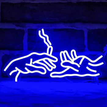 Курящая Ръчно Led Неонова реклама Персонализирани Неонови Надписи За Бар Игри Стая Ресторанта, Украса на Стените на Неонова Светлина USB Акрил