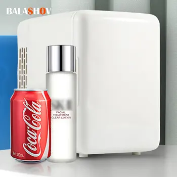 Малък хладилен мини-хладилник с обем 4 л, хладилник за козметика, маски, напитки, общи хладилници, подходящи за дома / автомобила на открито