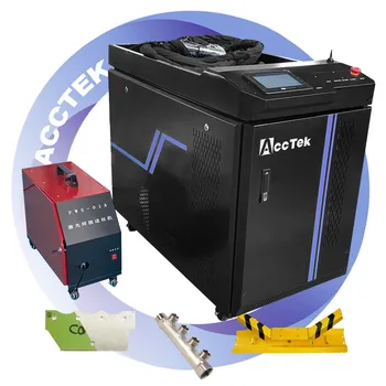 Машина за лазерно заваряване, почистване и рязане на AKQH-1000 3 в 1 за премахване на окиси с повърхности от неръждаема стомана, от AccTek