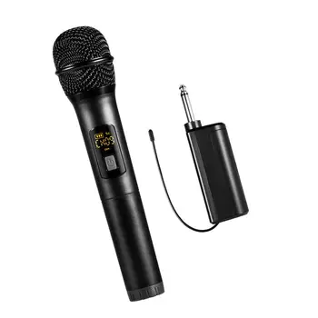 Метален безжичен микрофон Метален безжичен микрофон Метален микрофон с отлично качество на звука с ръчен микрофон за караоке