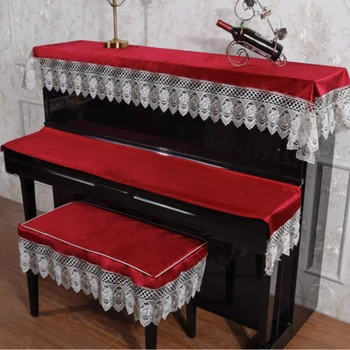 Модерен обикновен минималистичен завързана калъф за пиано, дебели прахоустойчив полупакетный калъф за пиано, украса за дома, velvet калъф за пиано