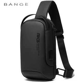 Нагрудная чанта BANGE, мъжки многофункционална чанта през рамо, мъжки чанти-незабавни посланици, мъжки водоустойчива чанта за кратко пътуване