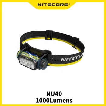 Налобный фенер NITECORE NU40 1000 лумена USB-C Акумулаторна фар за джогинг по пътеката на работа, риболов, преходи, турист
