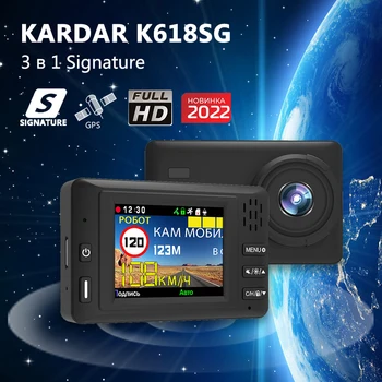 Нов Разход 3 IN1 Автомобилен Видеорекордер GPS Радар-Детектор Signature FHD1080P Видеорекордер Автомобилни Аксесоари, GPS Антиполицейский Радар Karadar K618SG
