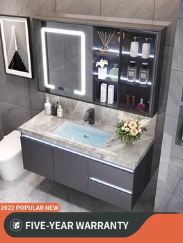 Нов шистов керамична мивка с ярки лица в европейски стил, комбиниран шкаф за баня, интелигентен индукционный комплект за тоалетна, мивка и мивки