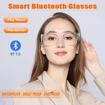 Новите умни очила Bluetooth за мъже и жени, слушалки, музикални безжични слънчеви очила с защита от синя светлина, подходящи за игри, шофиране, пътуване