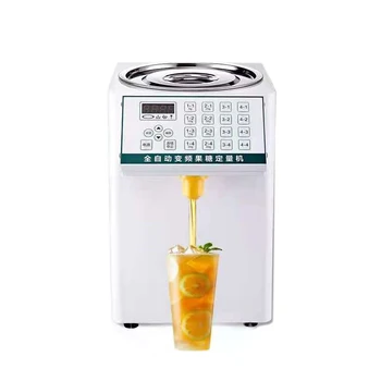 Оборудване за приготвяне на чай с мляко 16 количествена машина за фруктоза Автоматични електрически захранващи захар за сиропа Pearl Milk Tea Shop