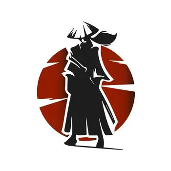 Персонализирано лого Samurai Ronin Swordsman Авто етикети творчески водоустойчив винил за лаптоп